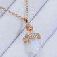 925 Sterling Silver Moonstone Pendant Princess Necklace