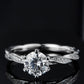 Twisted Band 1 Carat Moissanite 925 Sterling Silver Ring