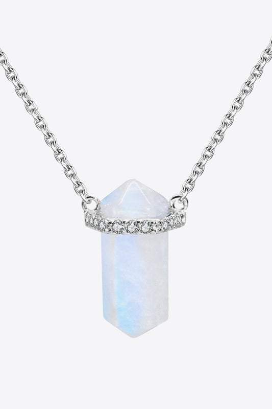 Natural Moonstone Pendant & Chain Necklace