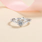 Happy Heart Moissanite 925 Sterling Silver Ring