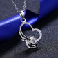 Gorgeous Love Heart Gem, 2 Carat Moissanite 925 Sterling Silver Necklace