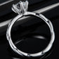 Twisted Band 1 Carat Moissanite 925 Sterling Silver Ring