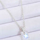 925 Sterling Silver Natural Rectangle Moonstone Pendant Necklace